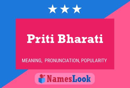 Affiche de nom Priti Bharati