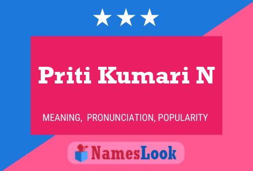 Affiche de nom Priti Kumari N