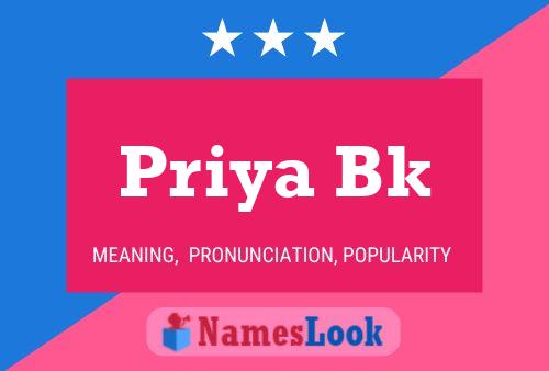 Affiche de nom Priya Bk