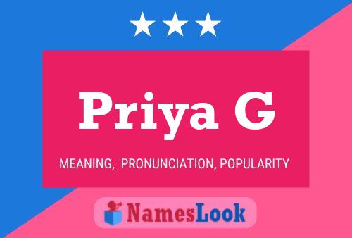 Affiche de nom Priya G