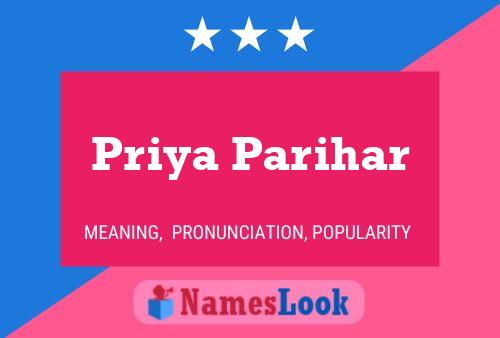 Affiche de nom Priya Parihar