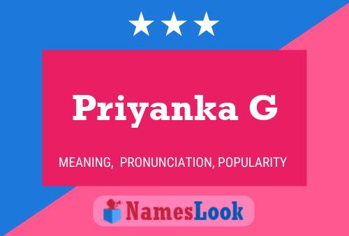 Affiche de nom Priyanka G