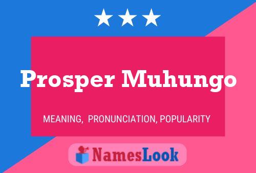 Affiche de nom Prosper Muhungo