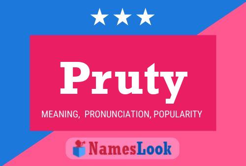 Affiche de nom Pruty