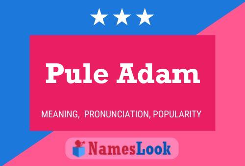 Affiche de nom Pule Adam