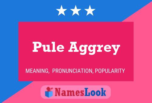 Affiche de nom Pule Aggrey