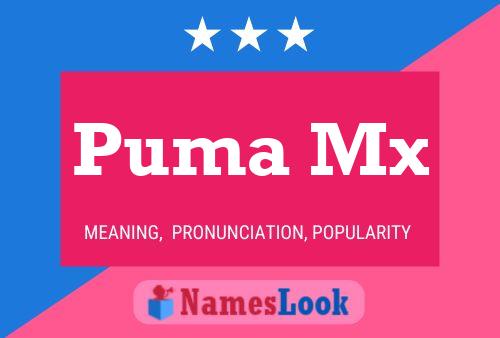 Affiche de nom Puma Mx