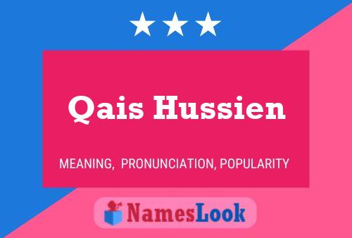 Affiche de nom Qais Hussien