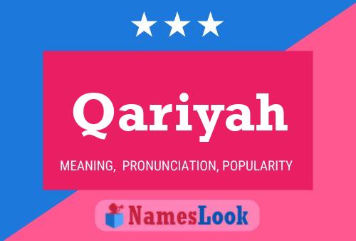 Affiche de nom Qariyah