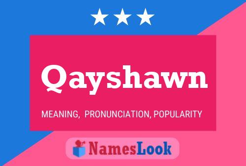 Affiche de nom Qayshawn