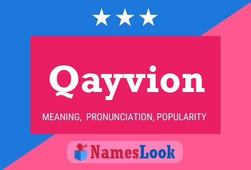 Affiche de nom Qayvion