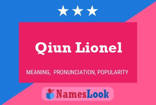 Affiche de nom Qiun Lionel