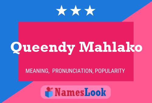 Affiche de nom Queendy Mahlako