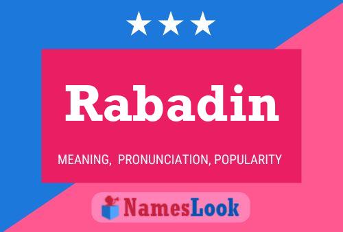 Affiche de nom Rabadin