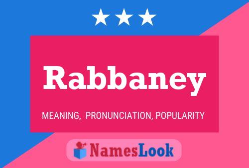 Affiche de nom Rabbaney