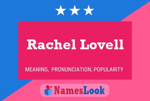 Affiche de nom Rachel Lovell