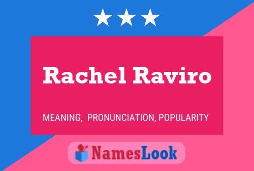 Affiche de nom Rachel Raviro