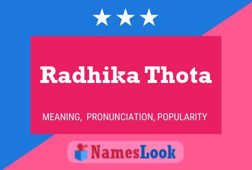 Affiche de nom Radhika Thota