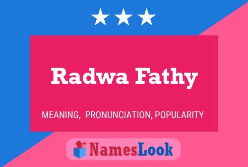 Affiche de nom Radwa Fathy