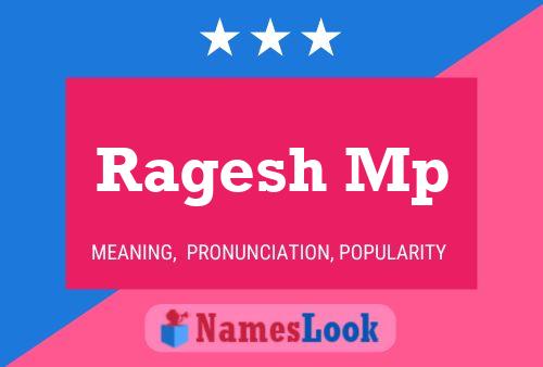 Affiche de nom Ragesh Mp