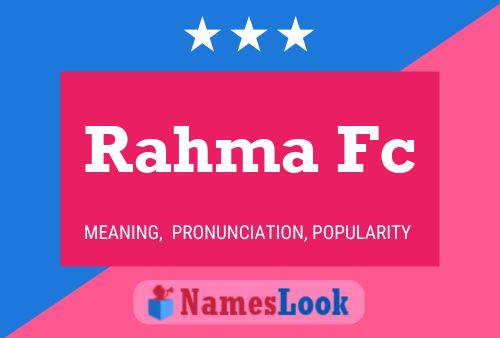 Affiche de nom Rahma Fc