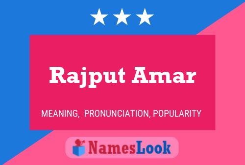 Affiche de nom Rajput Amar