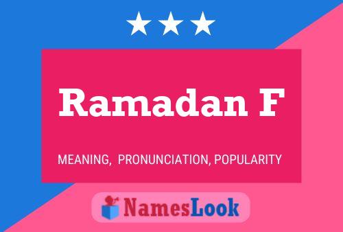 Affiche de nom Ramadan F