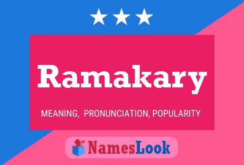 Affiche de nom Ramakary