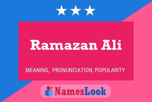 Affiche de nom Ramazan Ali