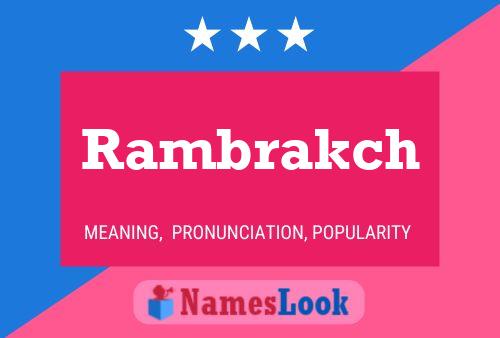 Affiche de nom Rambrakch