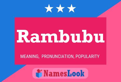 Affiche de nom Rambubu