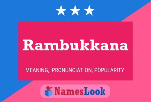 Affiche de nom Rambukkana