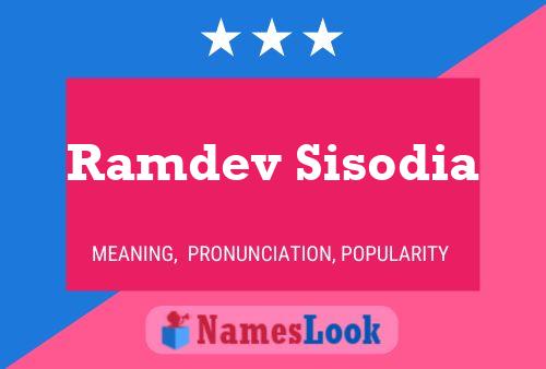 Affiche de nom Ramdev Sisodia