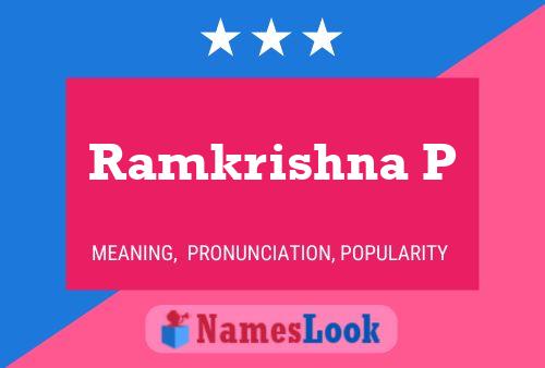 Affiche de nom Ramkrishna P