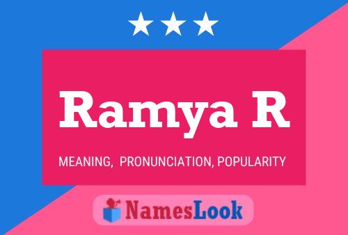 Affiche de nom Ramya R