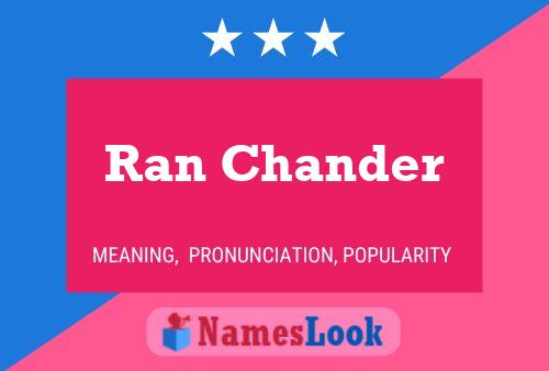 Affiche de nom Ran Chander