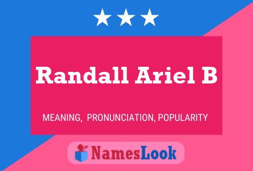 Affiche de nom Randall Ariel B