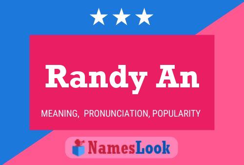 Affiche de nom Randy An