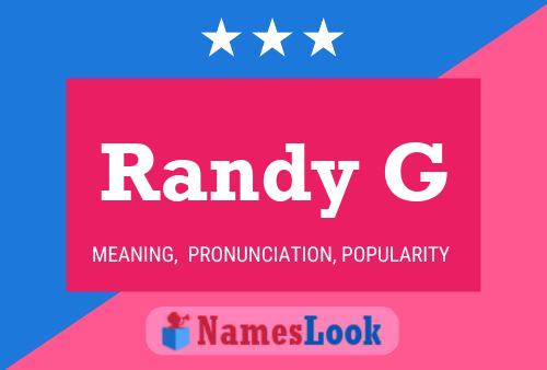 Affiche de nom Randy G