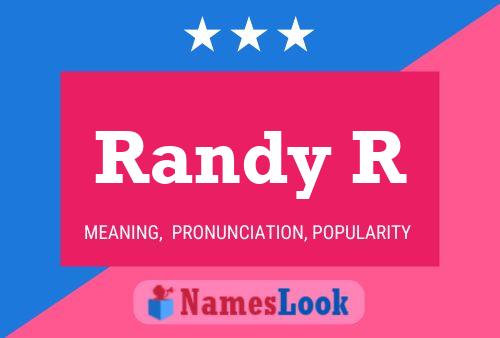 Affiche de nom Randy R