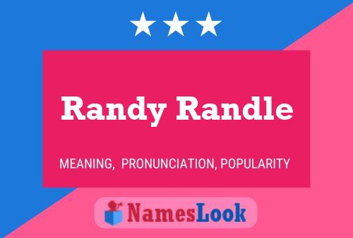 Affiche de nom Randy Randle