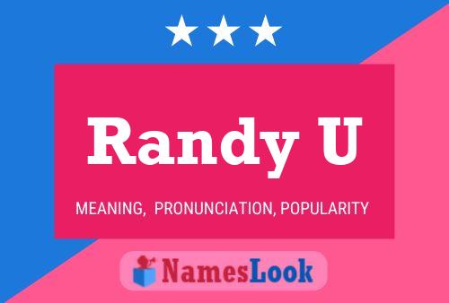 Affiche de nom Randy U