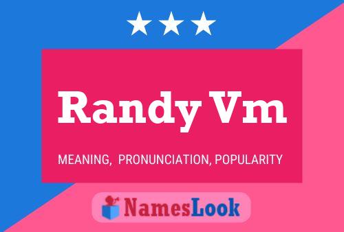 Affiche de nom Randy Vm