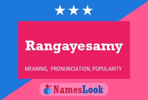 Affiche de nom Rangayesamy