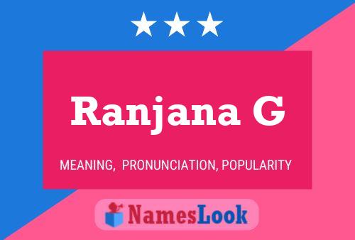 Affiche de nom Ranjana G