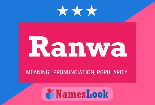 Affiche de nom Ranwa