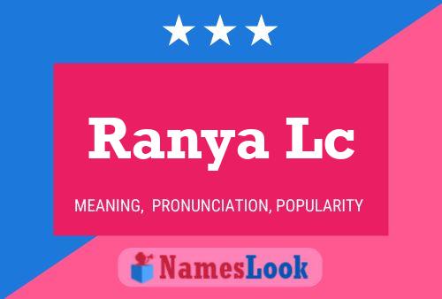 Affiche de nom Ranya Lc