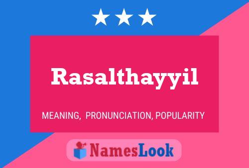 Affiche de nom Rasalthayyil