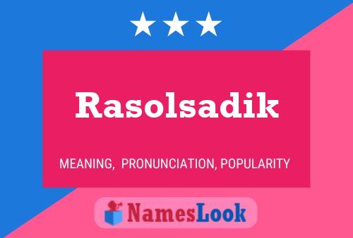 Affiche de nom Rasolsadik