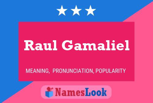 Affiche de nom Raul Gamaliel